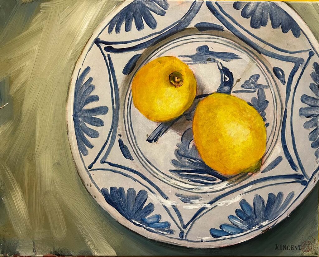 Lemons on a plate, Vincent Bakkum