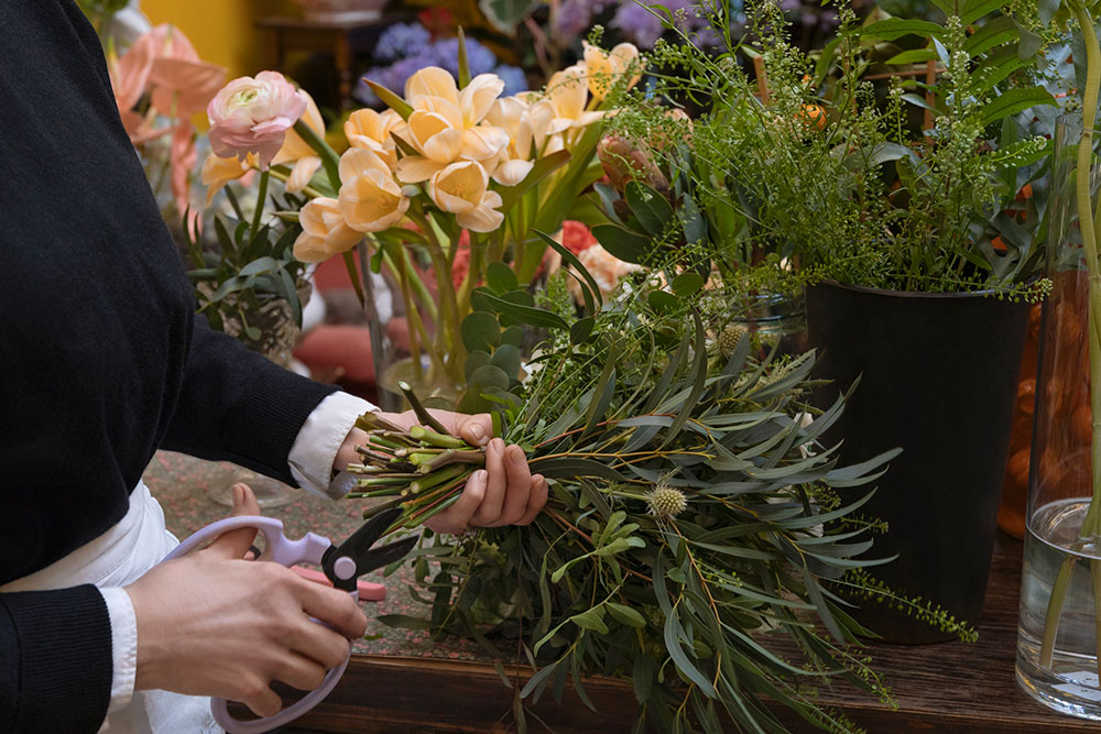 Kukkakimpun trimmaus